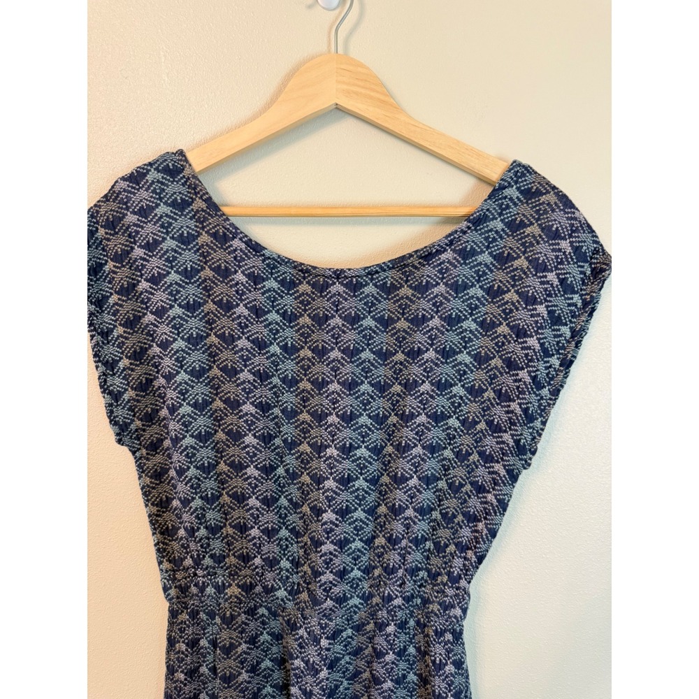 Ace & Jig Carnaby Jumpsuit Blue Geometric Cotton Gauze Size S Pockets - Picture 5 of 8